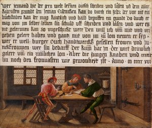 Insegna del Maestro di Scuola da Hans Holbein der Jüngere