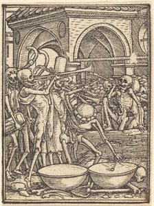 Scheletri che fanno musica da Hans Holbein the Younger