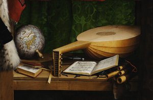 Gli ambasciatori (dettaglio), 1533 da Hans Holbein der Jüngere