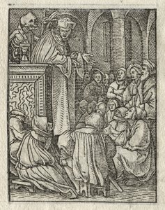 La danza della morte: Il predicatore; Il prete da Hans Holbein the Younger