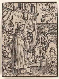 Il prete, da «La danza della morte» da Hans Holbein the Younger