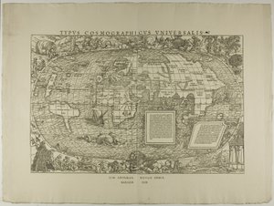 Tipo Cosmographicus Universalis, Sim. Grynaeus, Novus Orbis, Basileae 1532 da Hans Holbein the Younger