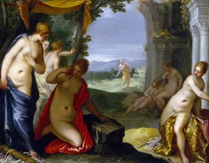 Diana e Atteone, c.1596-1606 da Hans I or Johann Rottenhammer