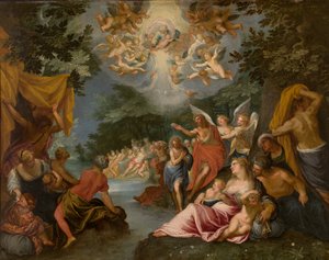 Il Battesimo di Cristo da Hans I or Johann Rottenhammer