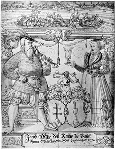 Jacob Wyx di Basilea e sua moglie Anna, 1592 1901 da Hans Jakob Plepp