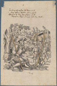 Guglielmo Tell rifiuta di onorare il cappello del governatore Gessler da Hans Kaspar Lang the Elder