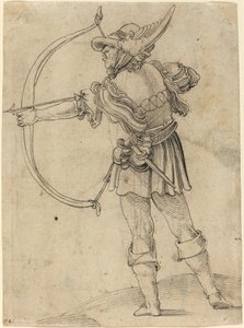 Arciere che tende il suo arco da Hans Leonard Schaufelein