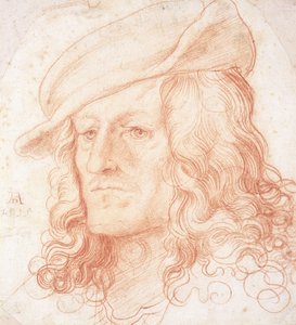 Ritratto di un uomo, busto, con cappello da Hans Leonard Schaufelein