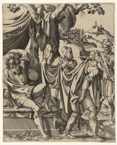Ubriachezza di Noè da Hans Liefrinck (I) (attributed to)