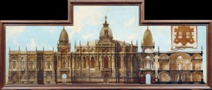 Progetto per un palazzo: retro e pianta da Hans Makart