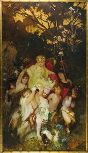 Amoretti moderni, trittico, pannello centrale, 1868 da Hans Makart