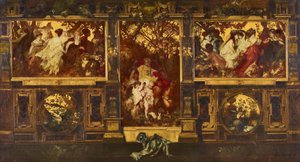 Amoretti moderni – Progetto per la decorazione di una parete da Hans Makart