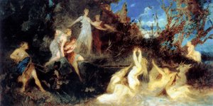 La caccia di Diana, studio, 1879 da Hans Makart