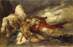 Valchiria e un eroe morente