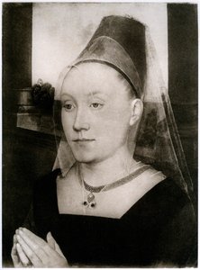 Barbara Van Vlaenderbergh, moglie di Guillaume Moreel, c1480, 1927 da Hans Memling