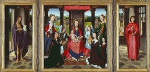 Vergine con bambino e santi (Trittico Donne). 1478 da Hans Memling