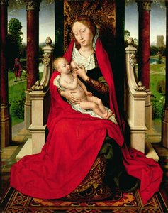 Madonna col Bambino in trono, c.1492-94 da Hans Memling