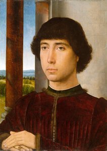 Ritratto di uomo a una loggia da Hans Memling