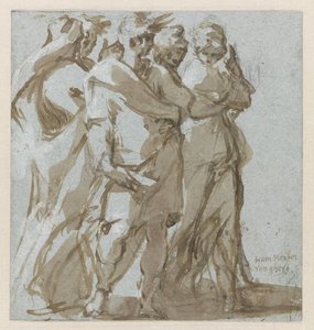 Cinque figure in piedi da Hans Mont (signed by artist)