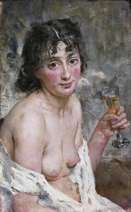 Ragazza con champagne