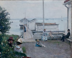 La casa da bagno ad Asgardstrand da Hans Olaf Heyerdahl