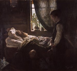 Il letto di morte dei lavoratori da Hans Olaf Heyerdahl