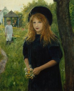 ritratto di ragazza (dipinto) da Hans Olaf Heyerdahl