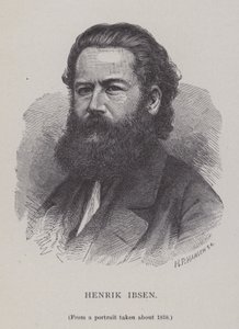 Henrik Ibsen, drammaturgo, regista teatrale e poeta norvegese da Hans Peter Hansen