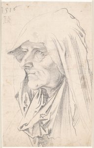 Ritratto di una vecchia di profilo a sinistra da Hans Schäufelein