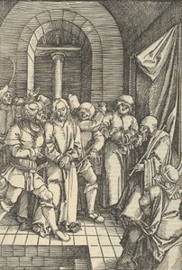 Cristo davanti ad Anna, da Speculum passionis domini nostri Ihesu Christi, 1507