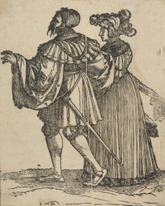 Coppia che cammina a sinistra VI, dalla serie I ballerini di nozze da Hans Schäufelein the Elder