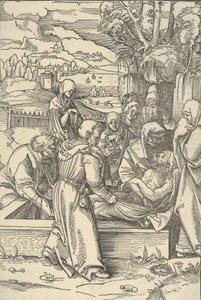 La sepoltura, da Speculum passionis domini nostri Ihesu Christi da Hans Schäufelein the Elder
