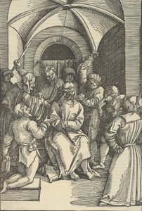 La derisione di Cristo, da Speculum passionis domini nostri Ihesu Christi, 1507