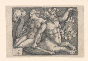 Un tritone e una ninfa