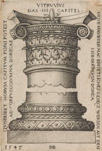 Capitello e base di una colonna da Hans Sebald Beham