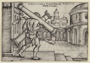 Ercole e le colonne da Hans Sebald Beham