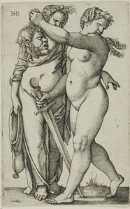 Giuditta che cammina verso sinistra e il suo servitore da Hans Sebald Beham