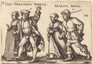 Marzo e aprile da Hans Sebald Beham