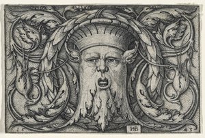 Mascaron, 1543 (incisione su carta vergata) da Hans Sebald Beham