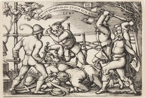 Rissa di contadini da Hans Sebald Beham