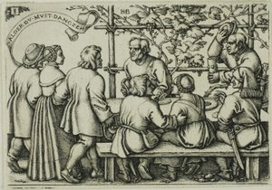 Festa dei contadini, piatto 8 dalla Festa dei contadini o dei dodici mesi da Hans Sebald Beham