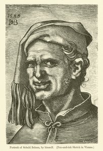 Autoritratto del pittore e incisore tedesco Sebald Beham