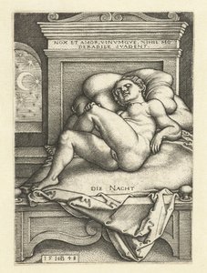 Donna nuda dormiente come la Notte (Die Nacht)