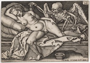 Ragazza dormiente e la Morte, 1548 da Hans Sebald Beham