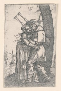 Il suonatore di cornamusa da Hans Sebald Beham