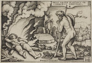 La morte di Ercole, dai lavori di Ercole, 1548 da Hans Sebald Beham