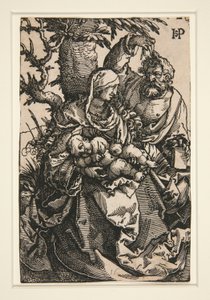 La Sacra Famiglia sotto un albero da Hans Sebald Beham