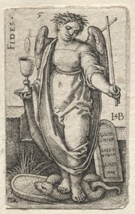 La Conoscenza di Dio e le Sette Virtù Cardinali: Fedeltà - Fides da Hans Sebald Beham