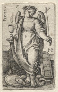 La Conoscenza di Dio e le Sette Virtù Cardinali: Fedeltà - Fides da Hans Sebald Beham
