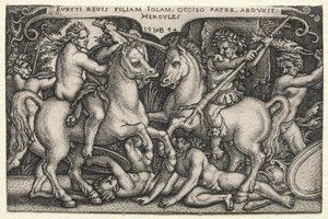 Ercole che rapisce Iole da Hans Sebald Beham